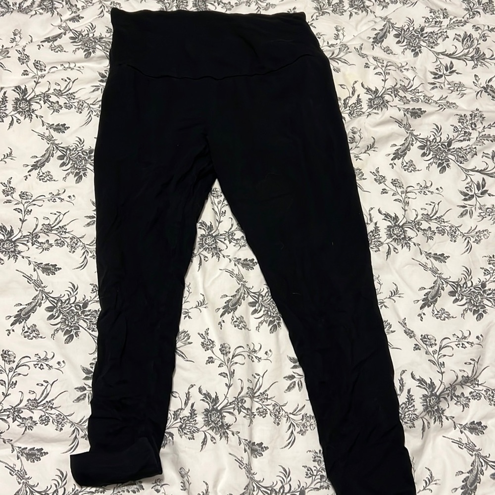 GAP Black Maternity/High-Waist Leggings